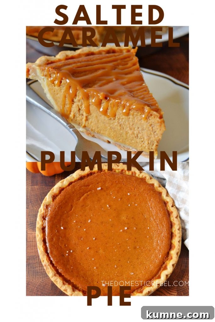 Salted Caramel Pumpkin Pie Recipe for Fall Desserts 8 salted caramel pumpkin pie photo collage