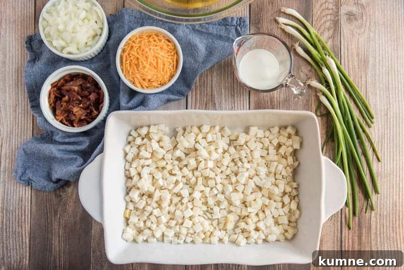 Crispy Bacon and Hash Brown Breakfast Casserole 4 hash brown casserole ingredients
