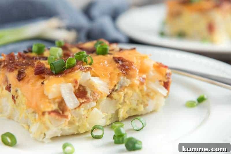 Crispy Bacon and Hash Brown Breakfast Casserole 6 slice of hash brown breakfast casserole