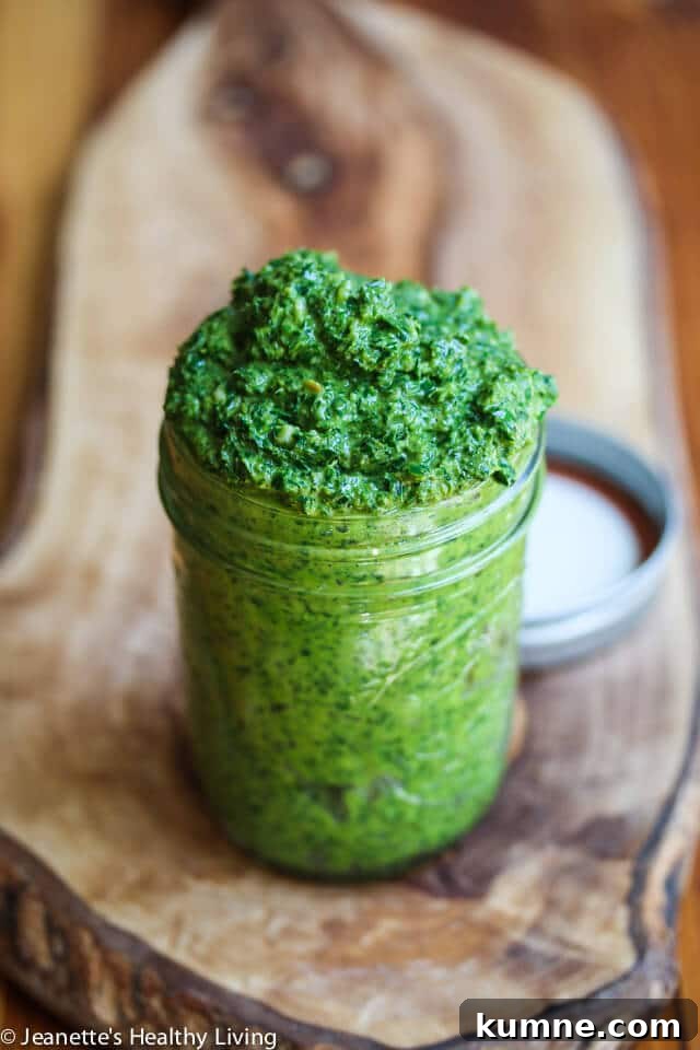Kale, Mint & Basil Pesto: Bright Herb Pesto Recipe for Pasta 3 Kale Mint Basil Pesto - a summer pesto that's healthy and delicious ~ toss with pasta (hot or cold), add a few spoonfuls to potato salad, or use it on sandwiches and pizza