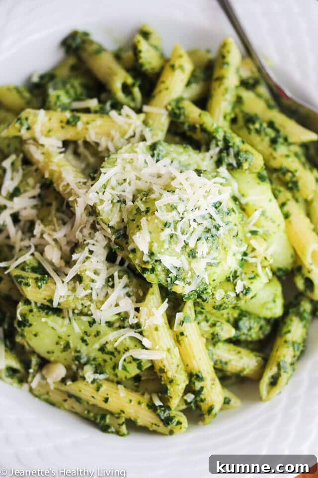 Kale, Mint & Basil Pesto: Bright Herb Pesto Recipe for Pasta 5 Kale Mint Basil Pesto with Pasta and Potatoes