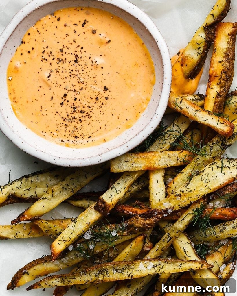 chipotle mayo close up view of chipotle mayonnaise with pickle-brined fries