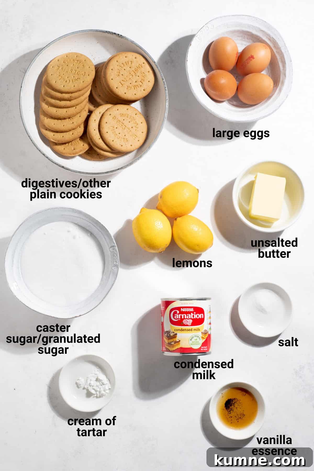 Lemon Meringue Pie with a Crispy Biscuit Crust 2 Biscuit base lemon meringue pie ingredients.