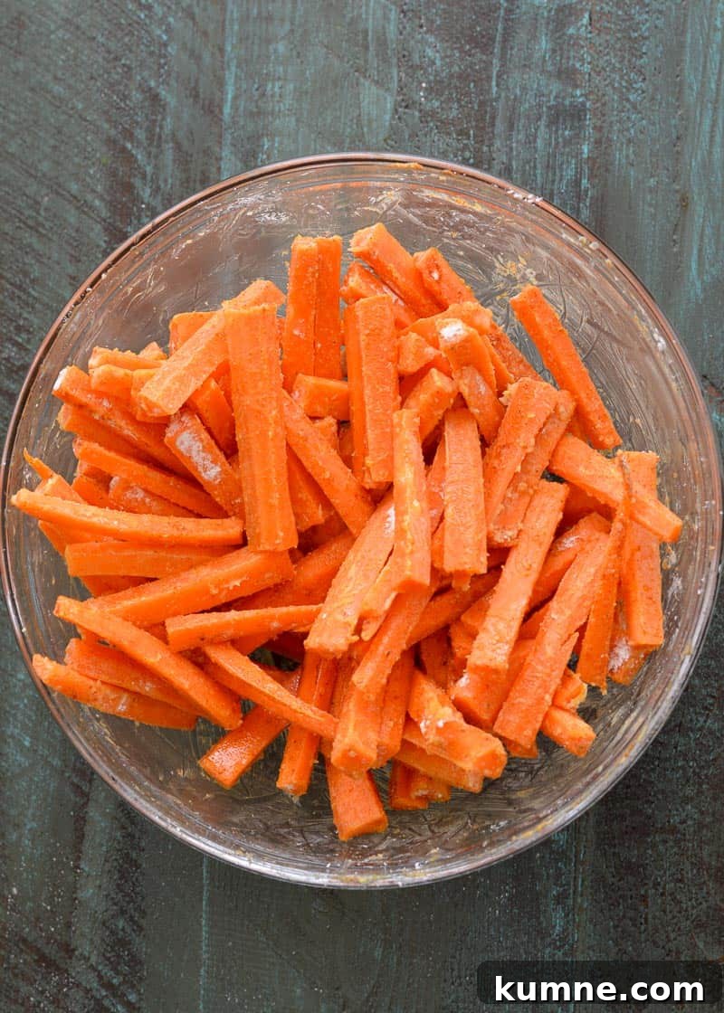 Crispy Air Fryer Carrots with Honey and Garlic 5 Try these Air Fryer Carrots for a healthy side dish ready in about 10 minutes!
