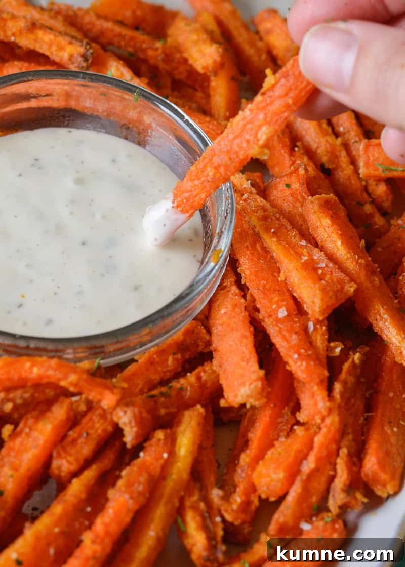 Crispy Air Fryer Carrots with Honey and Garlic 7 Try these Air Fryer Carrots for a healthy side dish ready in about 10 minutes!