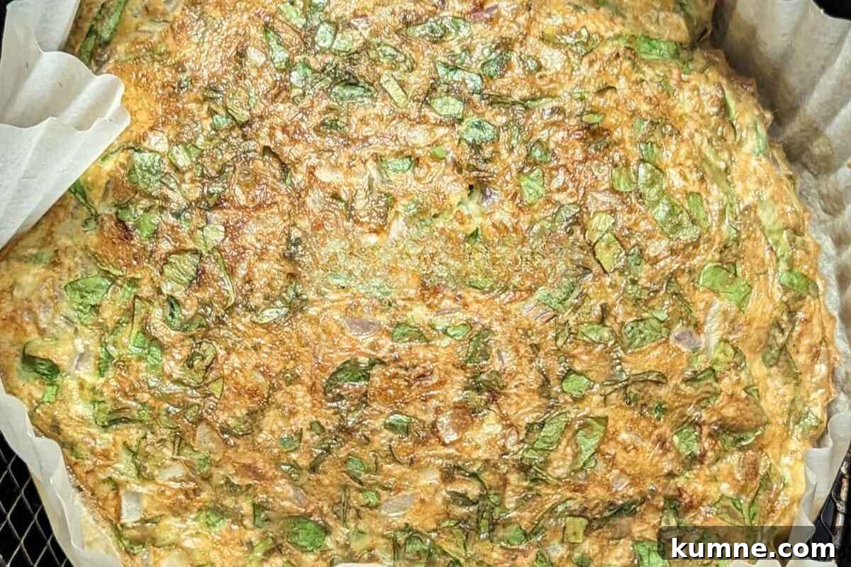 10 Air Fryer Egg Recipes to Transform Your Breakfast Routine 5 Closeup of air fryer frittata