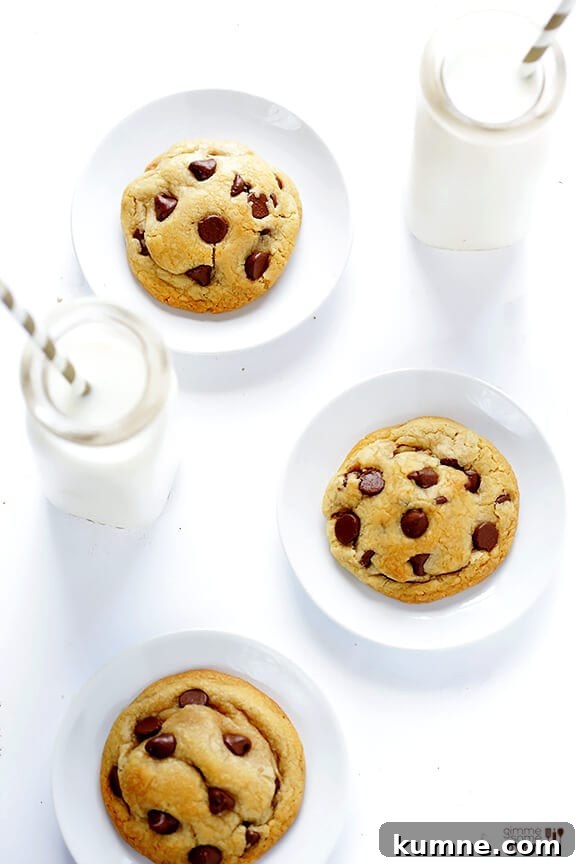 Coconut Oil Chocolate Chip Cookies -- soft, chewy, easy to make, and SO delicious | gimmesomeoven.com #dessert #cookies