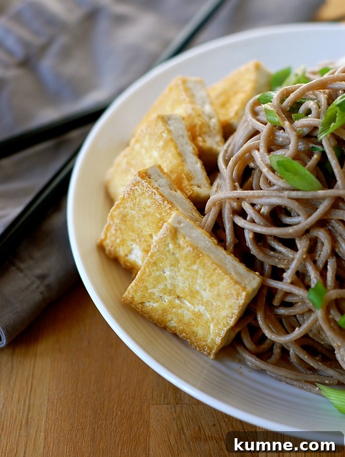Spicy Sesame Tofu Soba Noodles — Vegan & Gluten-Free 3 Crispy Tofu