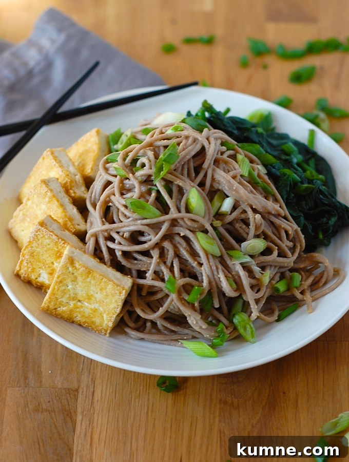 Spicy Sesame Tofu Soba Noodles — Vegan & Gluten-Free 7 Soba Noodles with tofu
