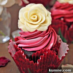 Chocolate Rose Cupcakes