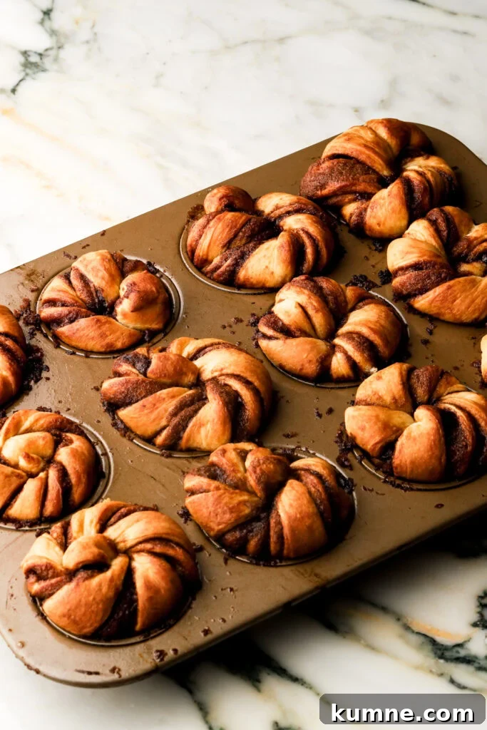 cinnamon knots fully baked