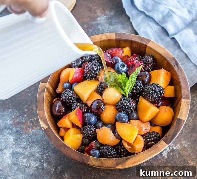 Summer Fruit Salad Recipe with Honey Lime Dressing