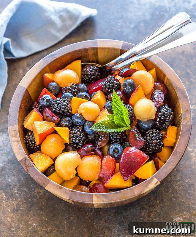 Summer Fruit Salad With Honey Lime Dressing