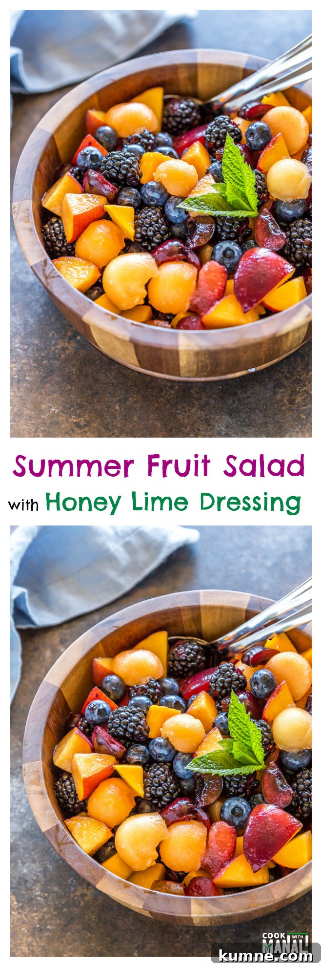 Summer Fruit Salad Collage