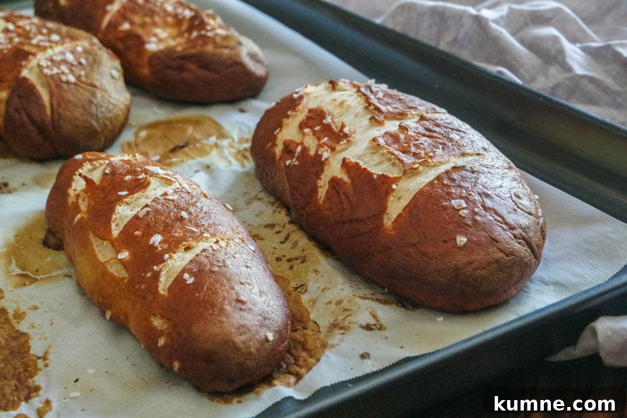 pretzel buns for hot dogs