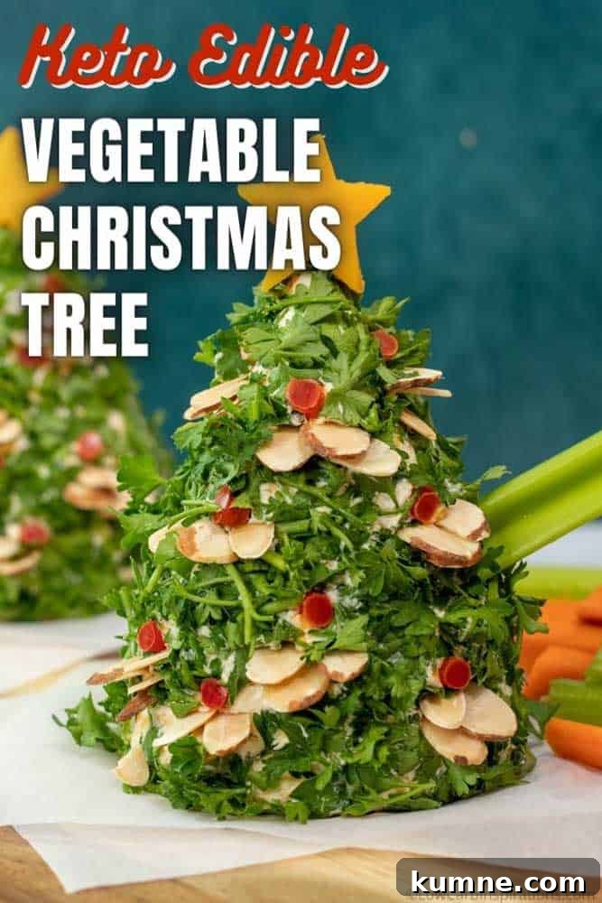 Keto-Friendly Veggie Christmas Tree Appetizer for Holidays 12 Keto Vegetable Christmas Tree