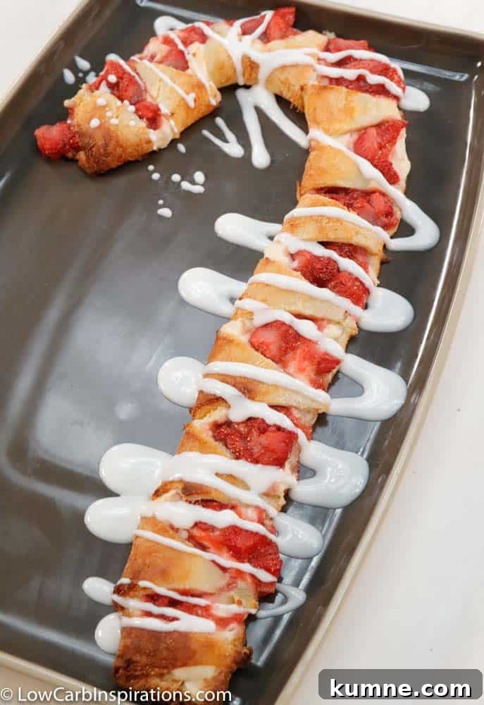 Keto-Friendly Veggie Christmas Tree Appetizer for Holidays 21 Keto Candy Cane Strawberry Danish