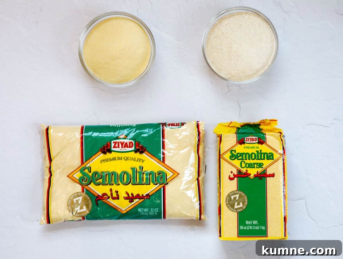 types of semolina.
