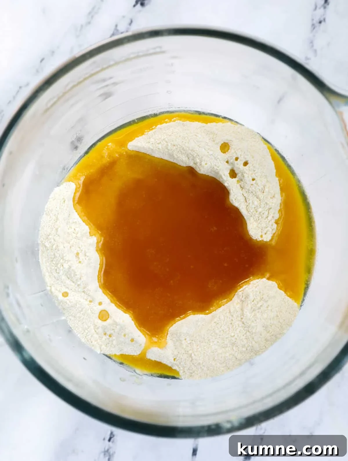 Dry semolima mixture for maamoul dough after ghee was added.
