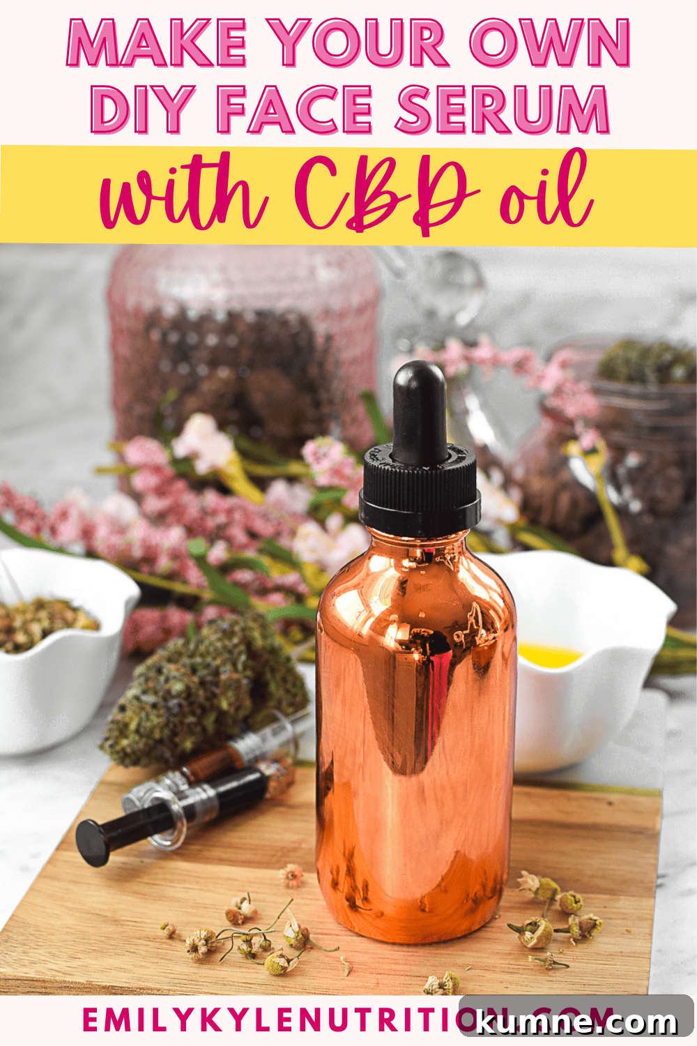 CBD face serum in a dropper bottle for skincare.