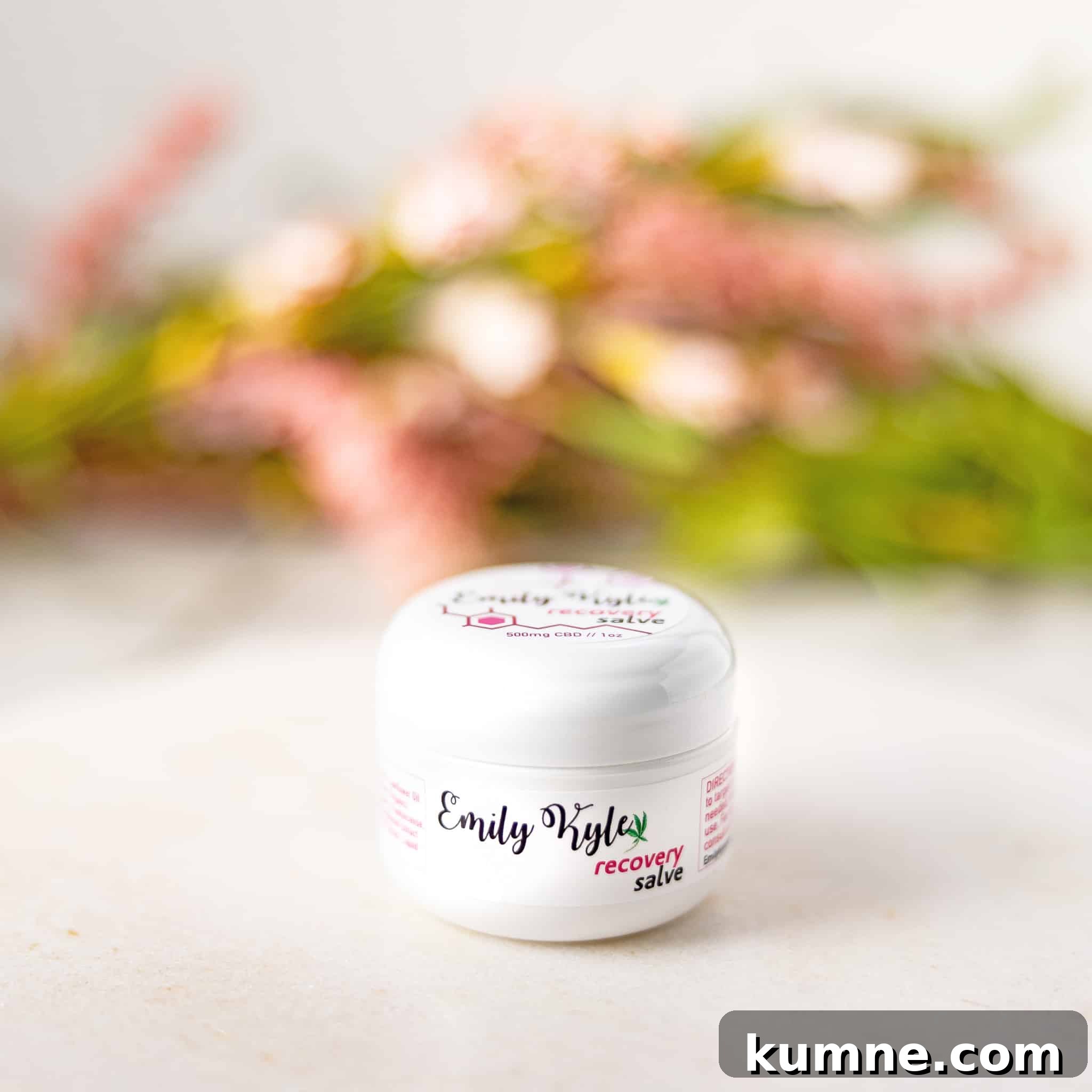 A picture of Emily Kyle's CBD recovery salve.
