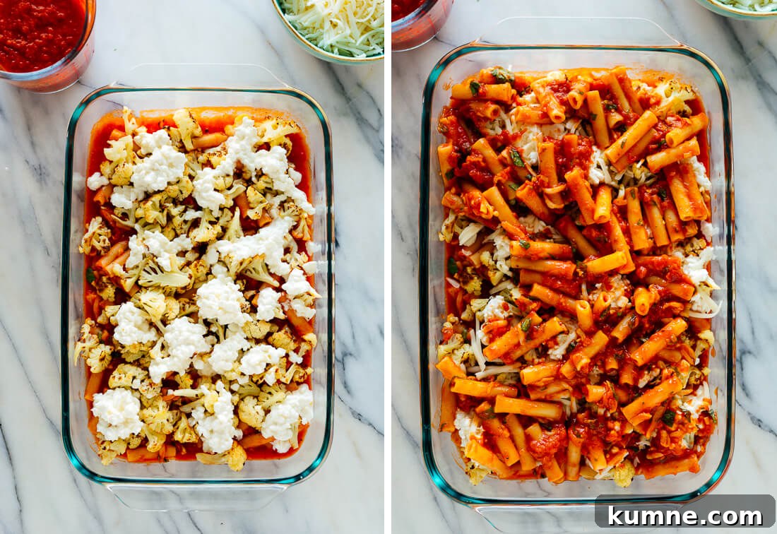 Roasted Vegetable Baked Ziti Recipe: Cheesy, Oven-Baked Pasta 6 ziti layers