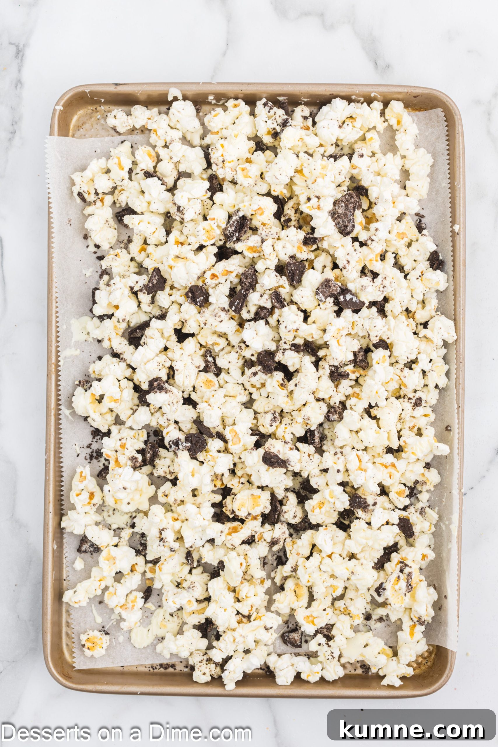 Cookies sprinkled into popcorn.