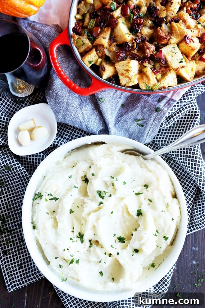 Roasted Garlic Parmesan Mashed Potatoes in the Instant Pot 8 Instant Pot mashed potatoes served