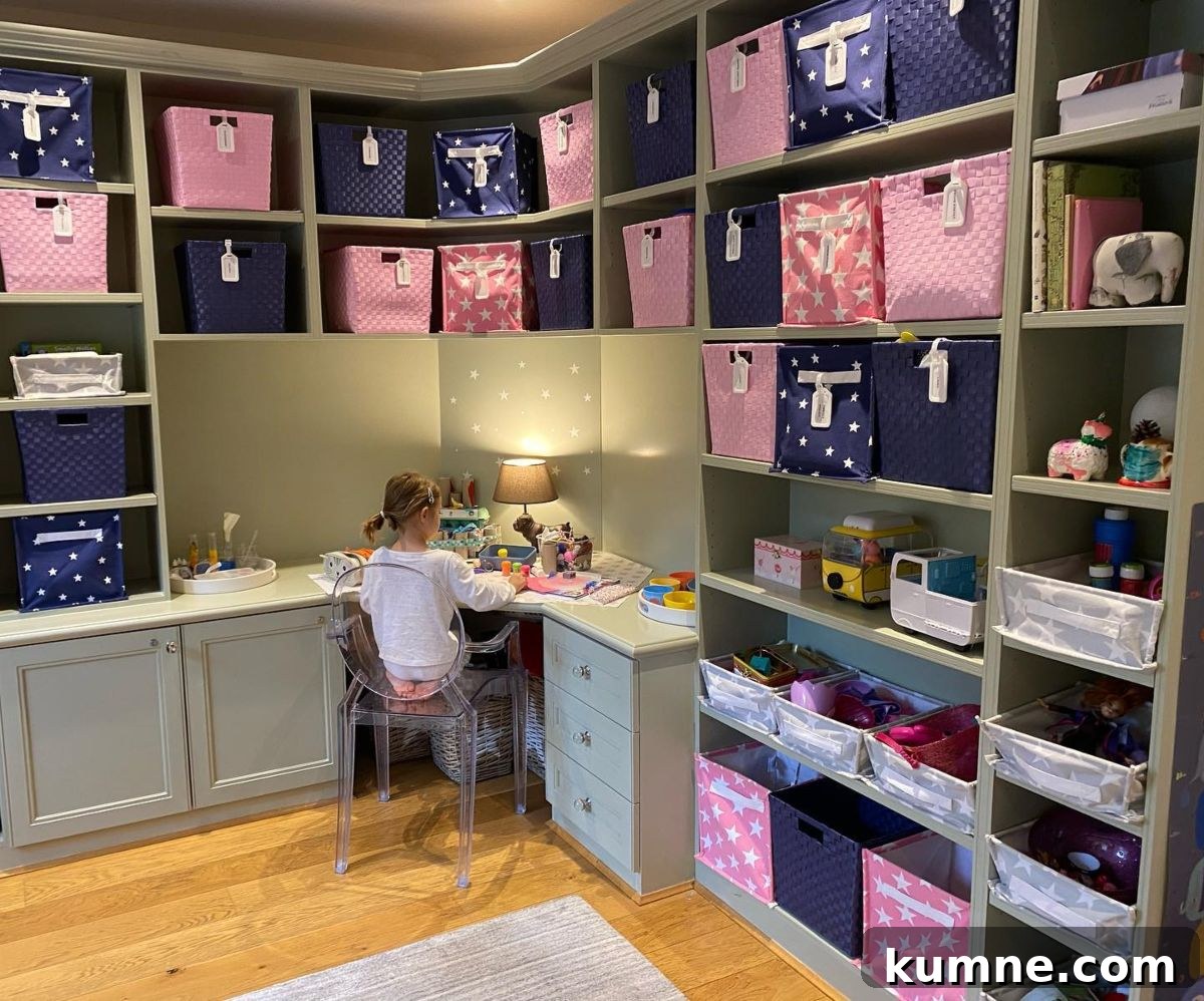Canvas Storage Cubes for Kids Craft Room