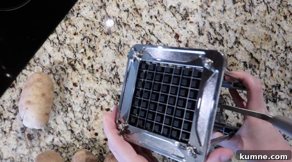 A French fry cutter