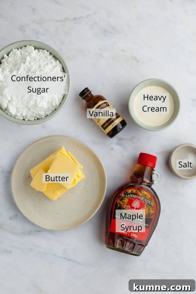 Maple Cupcakes Recipe with Brown Butter Frosting 4 ingredients needed for maple frosting