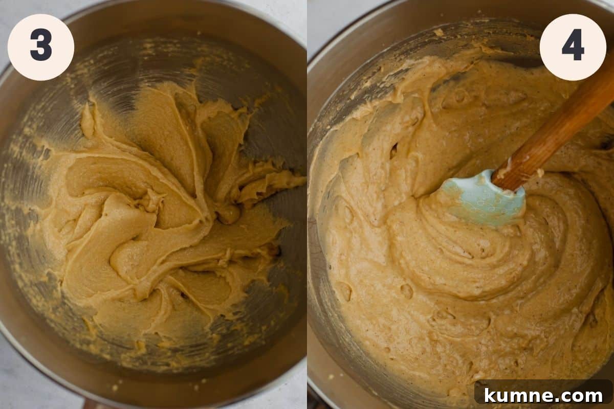 Maple Cupcakes Recipe with Brown Butter Frosting 6 2 images showing mixing bowls with cupcake batter in it