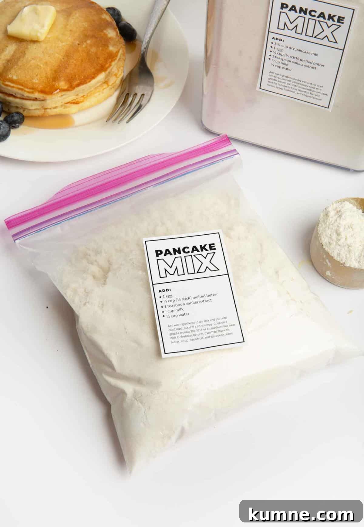 Make-Ahead Pancake Mix Recipe for Fluffy Homemade Pancakes 2 bag of pancake mix
