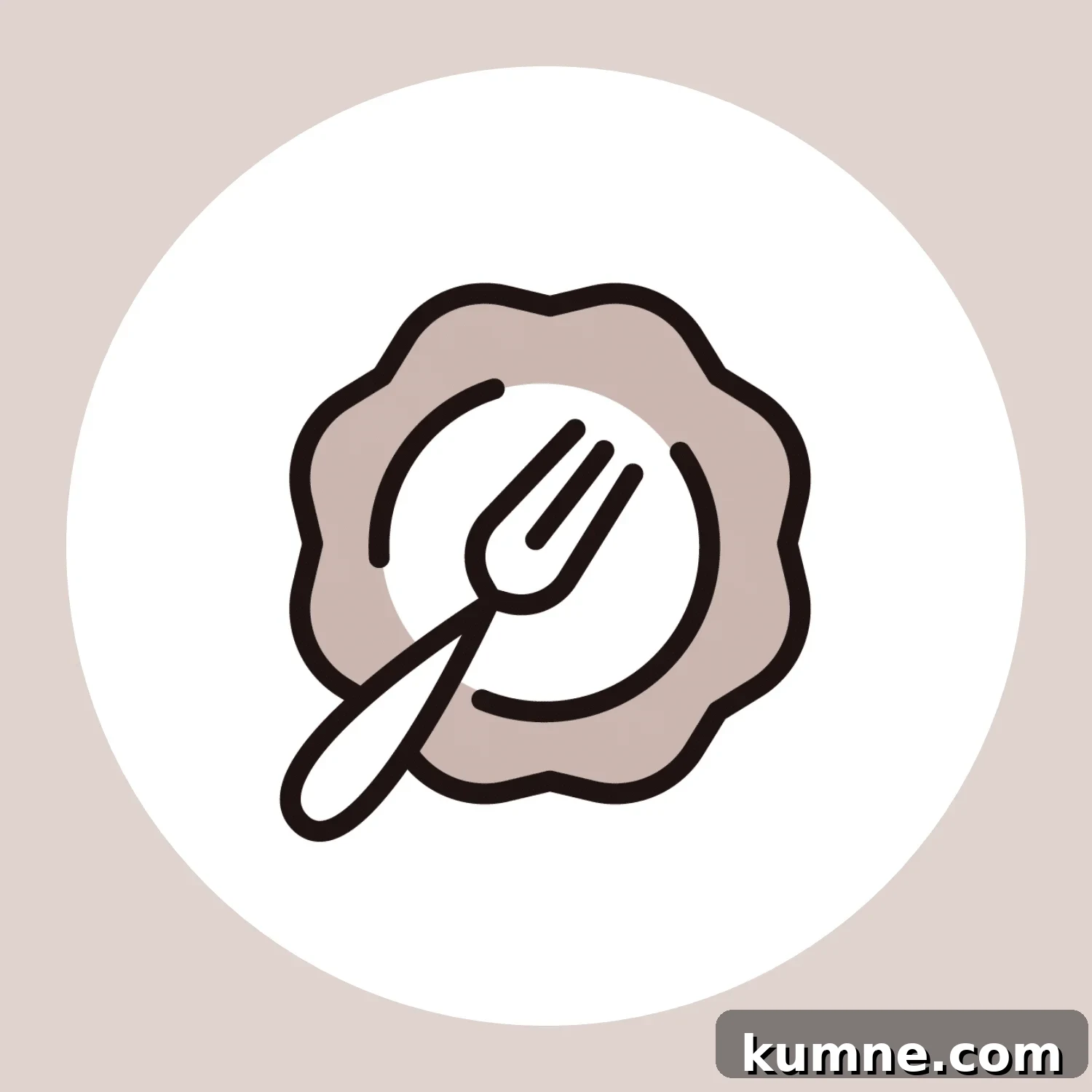 drawing of a plate and fork