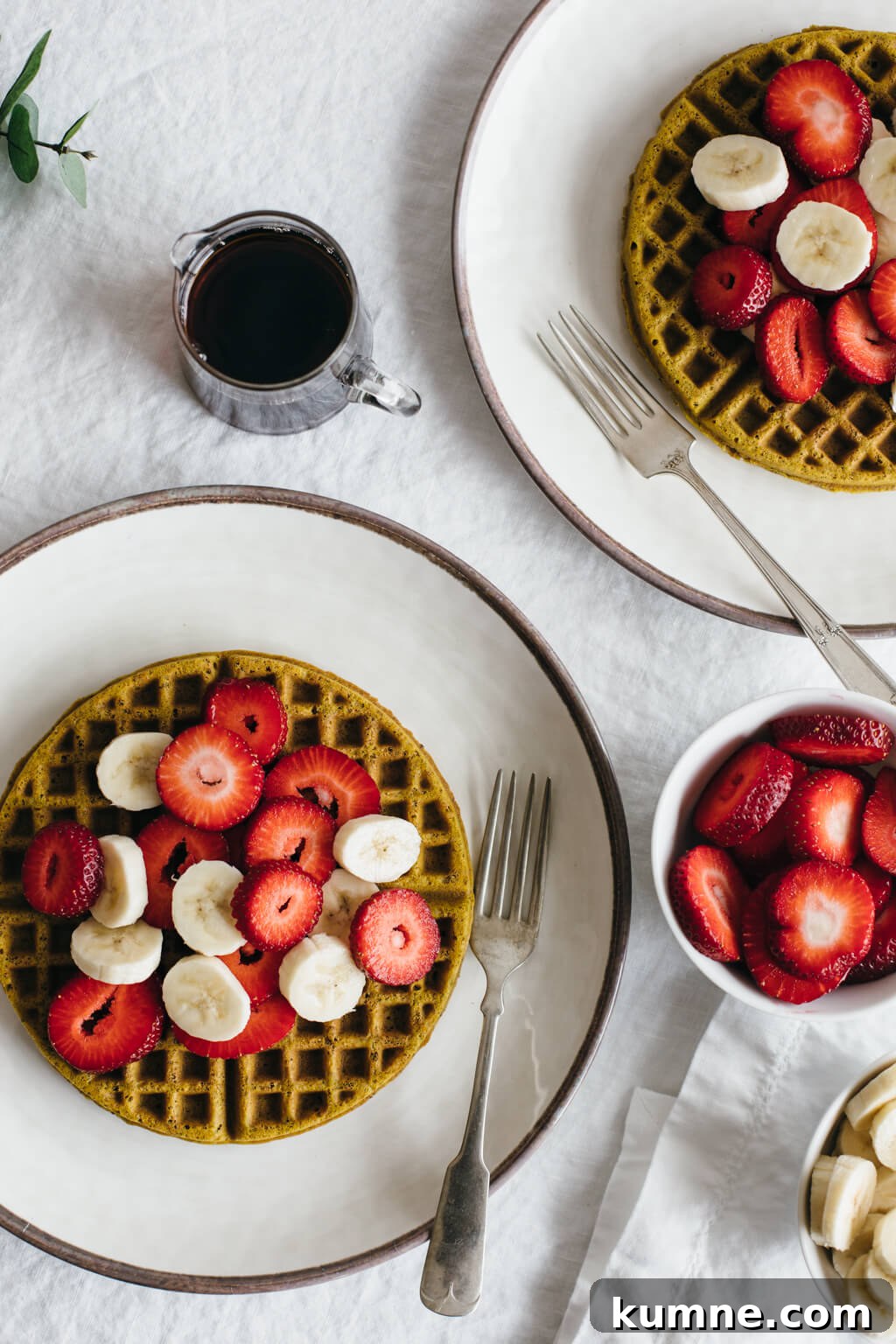 (gluten-free, vegan) Super seed buckwheat waffles. Nutrient-dense waffles made from buckwheat flour, sunflower seeds, pumpkin seeds and flax seeds.