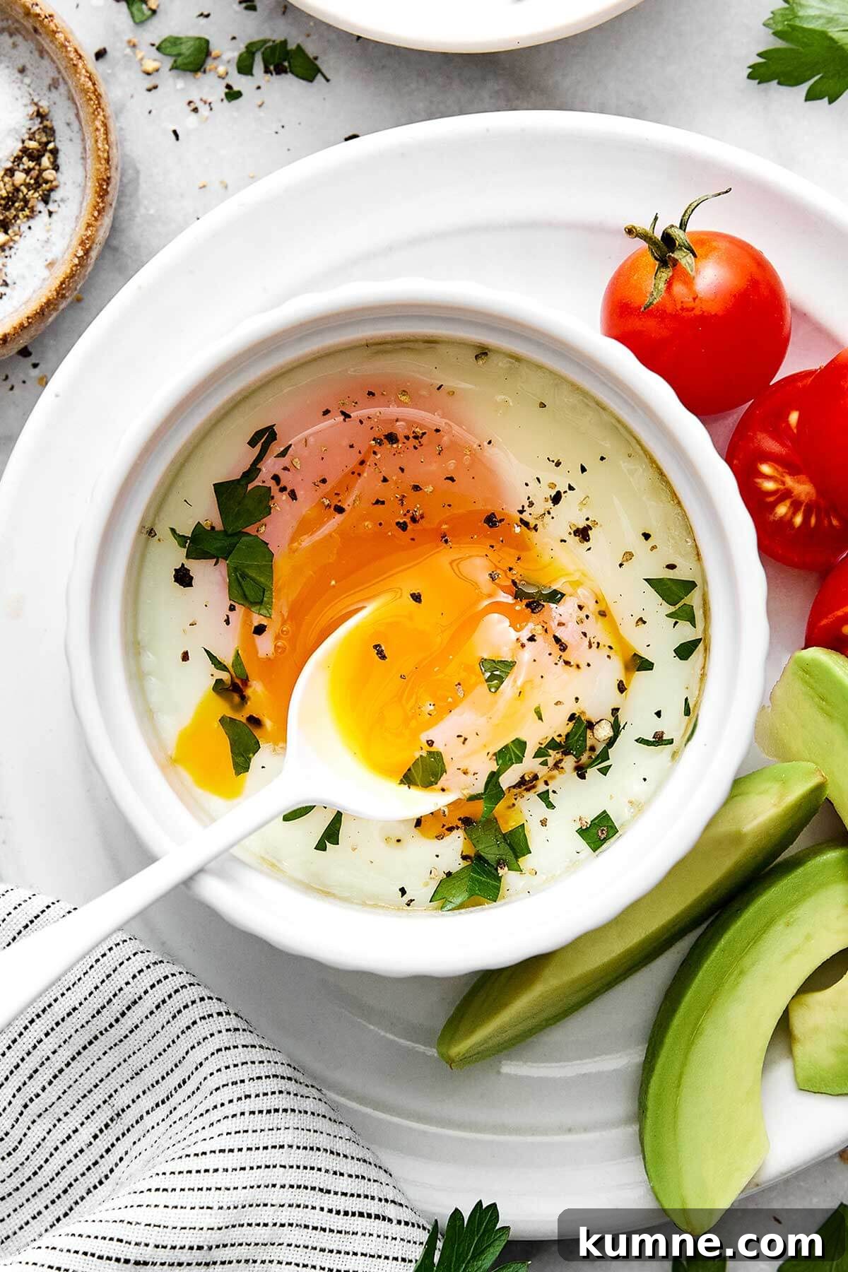 Baked egg in a ramekin.