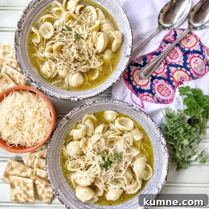 Buttered Noodles In Herbed Chicken Broth Recipe