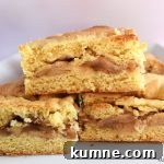 Classic Apple Shortcake Recipe: Flaky Biscuit Apple Dessert 7 Slices of apple shortcake on a plate.