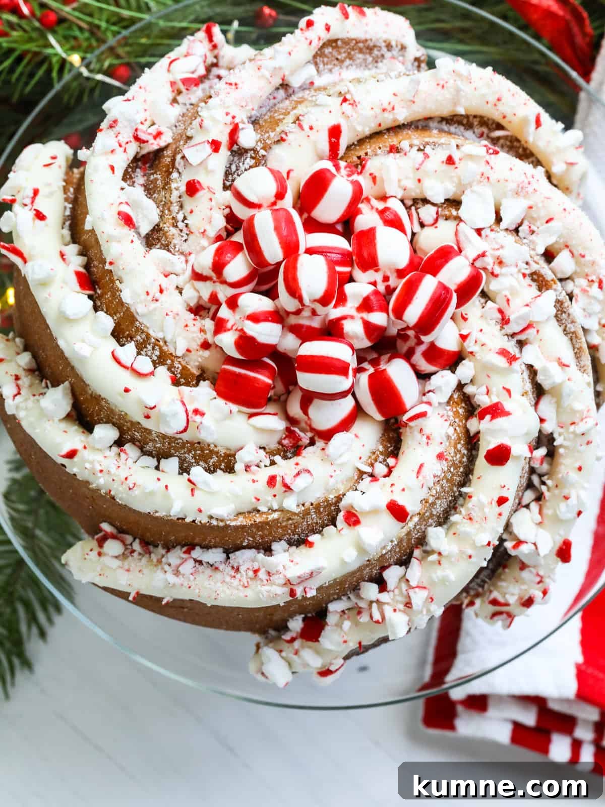 Christmas bundt cake ready to eat