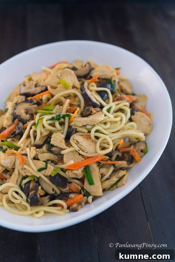 How to Cook Longevity Noodles with Chicken and Mushroom