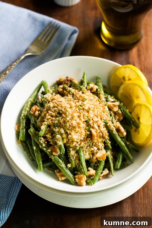 Parmesan Lemon Asparagus Skillet Recipe for Spring Sides 6 Roasted Green Beans with Garlic Panko Primavera Kitchen Recipe