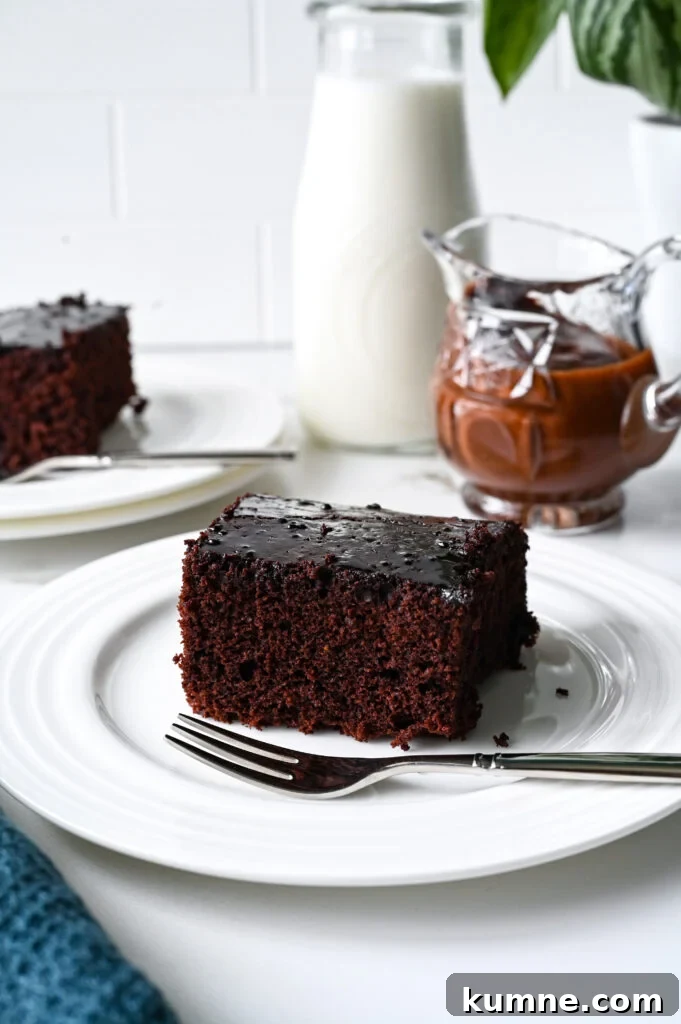 Sokolatopita, a Greek chocolate cake soaked in syrup.