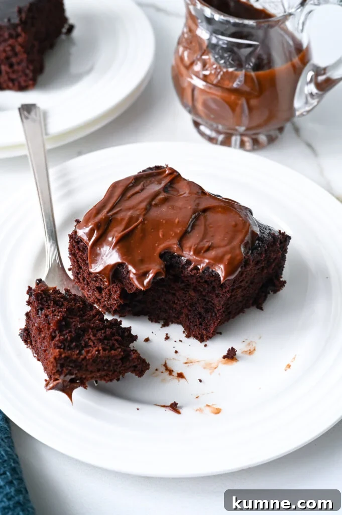 Sokolatopita, a Greek chocolate cake soaked in syrup.