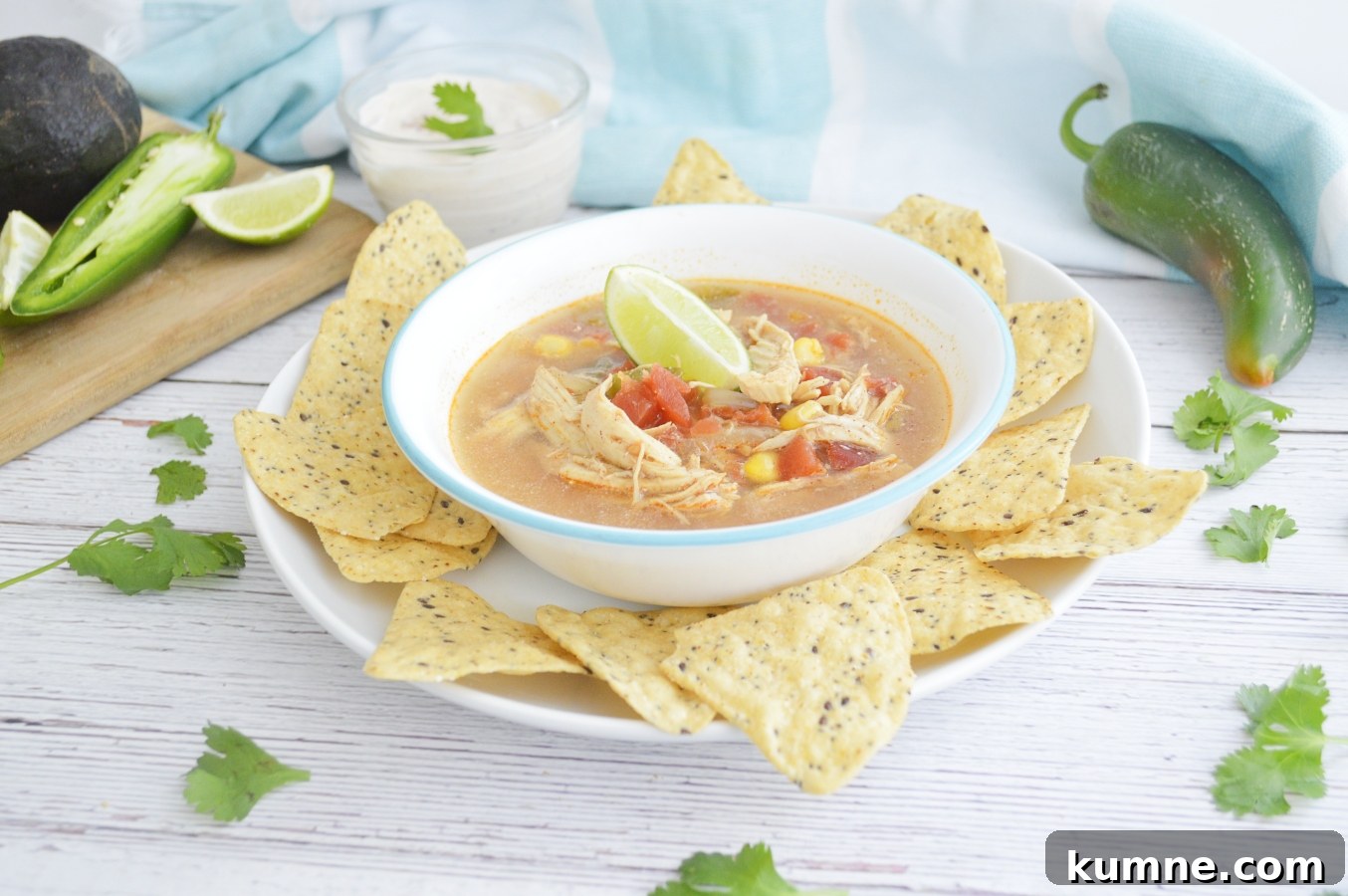 Easy chicken tortilla soup