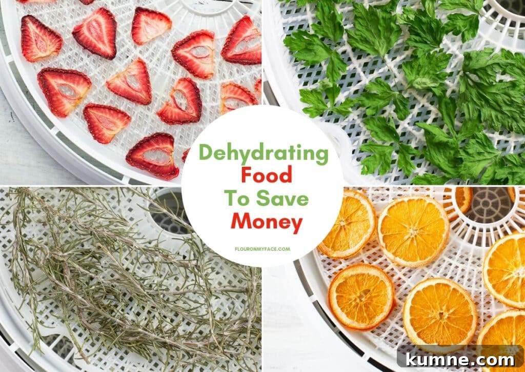 Collage image od dehydrated recipes page