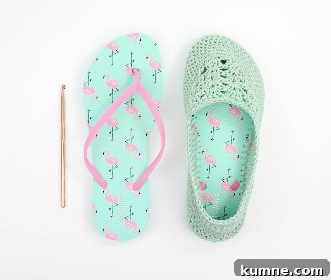 19 Quick Crochet Gift Patterns for Everyone (Free) 20 crochet slipper-flip-flop sole