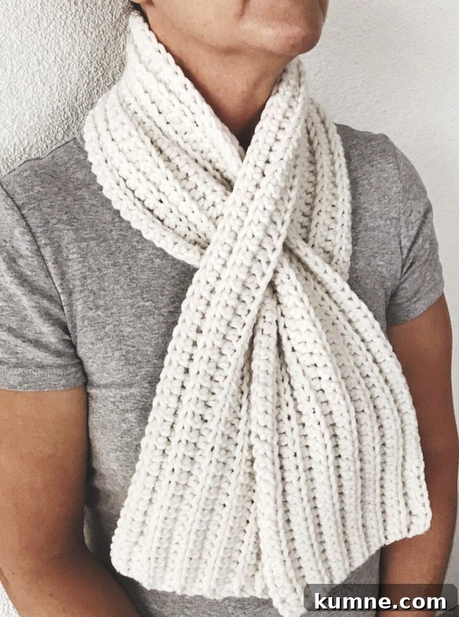 19 Quick Crochet Gift Patterns for Everyone (Free) 21 crochet keyhole scarf