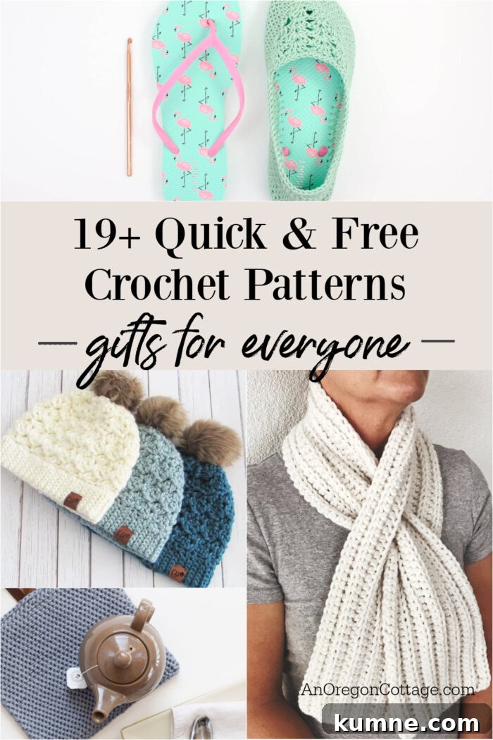 19 Quick Crochet Gift Patterns for Everyone (Free) 25 19 free crochet patterns gifts_1000x1500