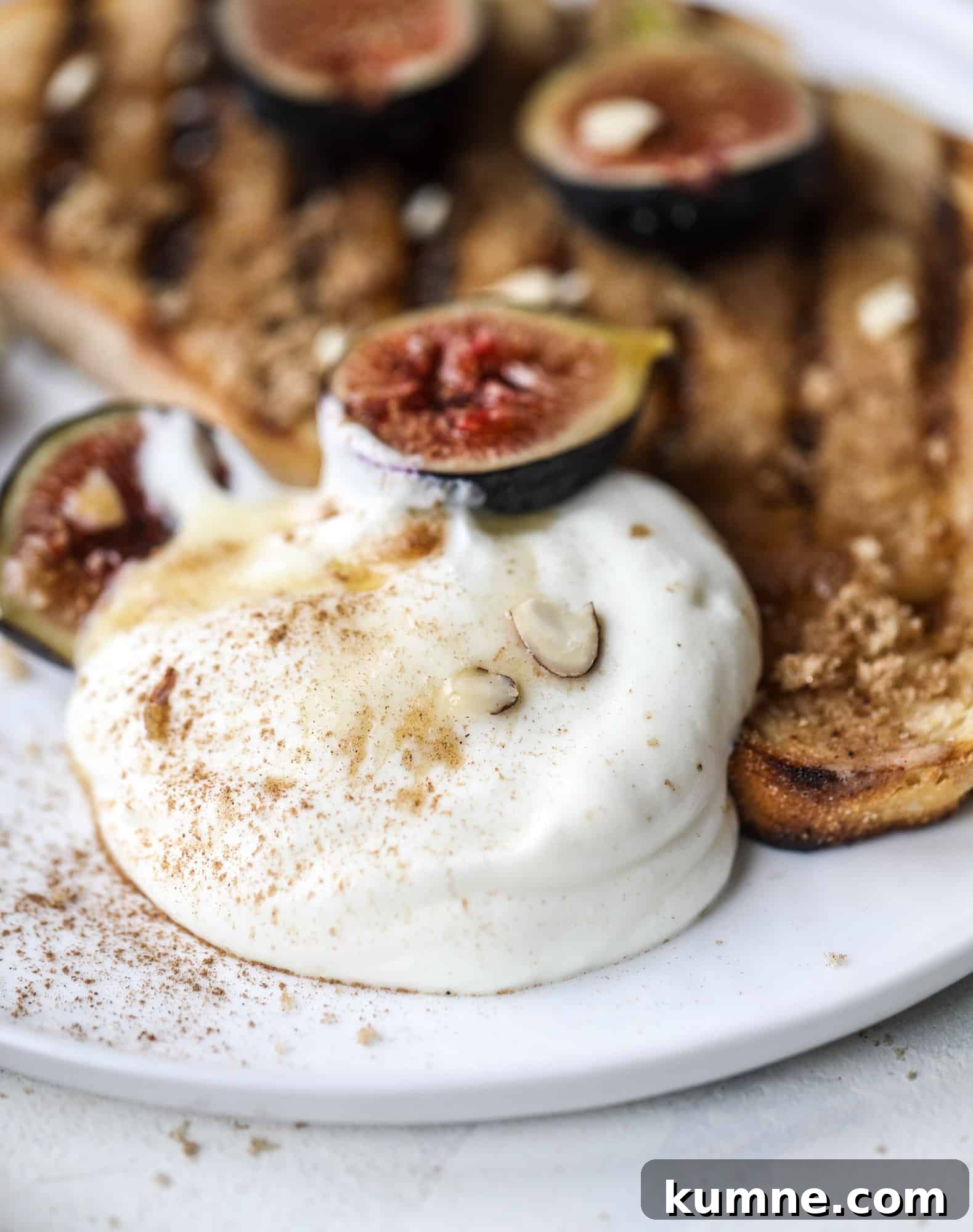 Grilled Cinnamon Toast with Fig & Ricotta Delight 10 This cinnamon sugar toast is an absolutely dream! It's spread with a cinnamon brown sugar butter, grilled to perfection and served with creamy whipped ricotta cheese, fresh figs, honey, cinnamon and sliced almonds. I howsweeteats.com #cinnamon #sugar #toast #ricotta #figs #breakfast