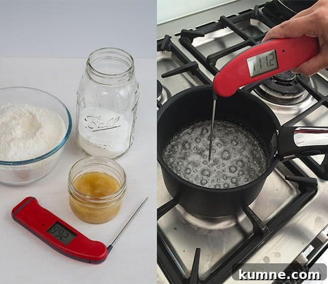 ingredients for vegan macarons and sugar syrup collage